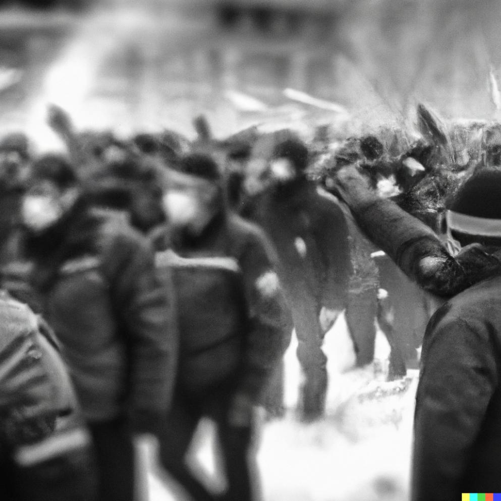 Name:  DALL·E 2023-03-31 12.55.33 - street riots , photorealistic, photo, high detailed like a news in.jpg
Views: 185
Size:  94.6 KB