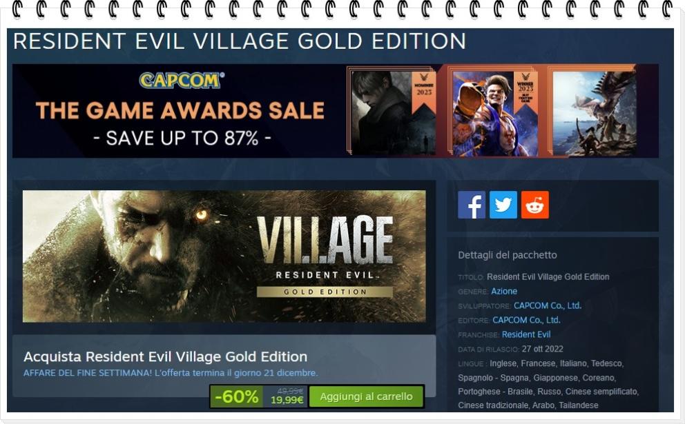 Save 60% on Resident Evil Village on Steam